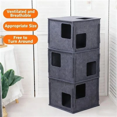Multi-Level Enclosed Cat House